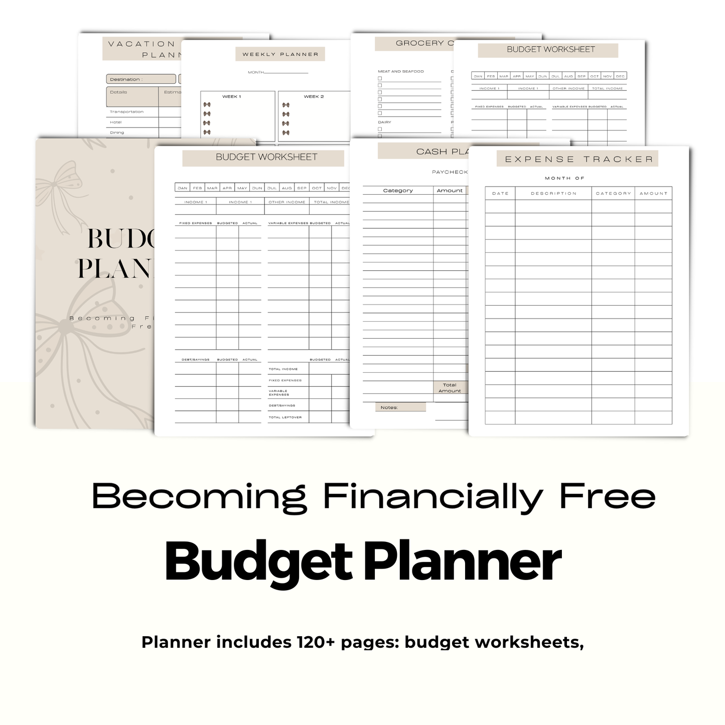 Becoming Financially Free Budget Planner