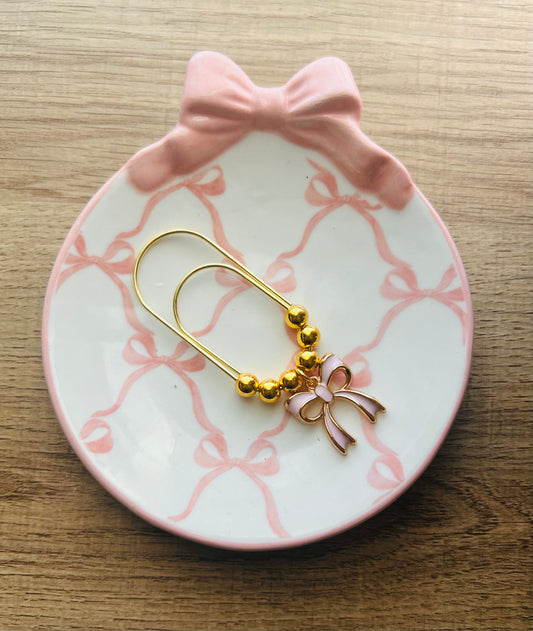 Pink Bow Paper Clip