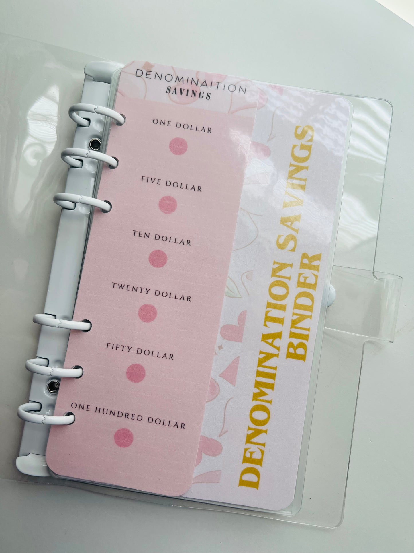 Denomination Savings Challenge Binder