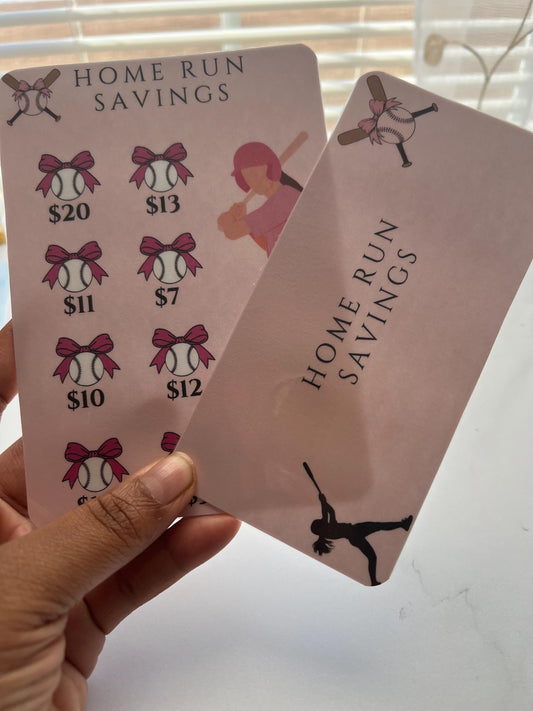 Girly Softball Savings Challenge