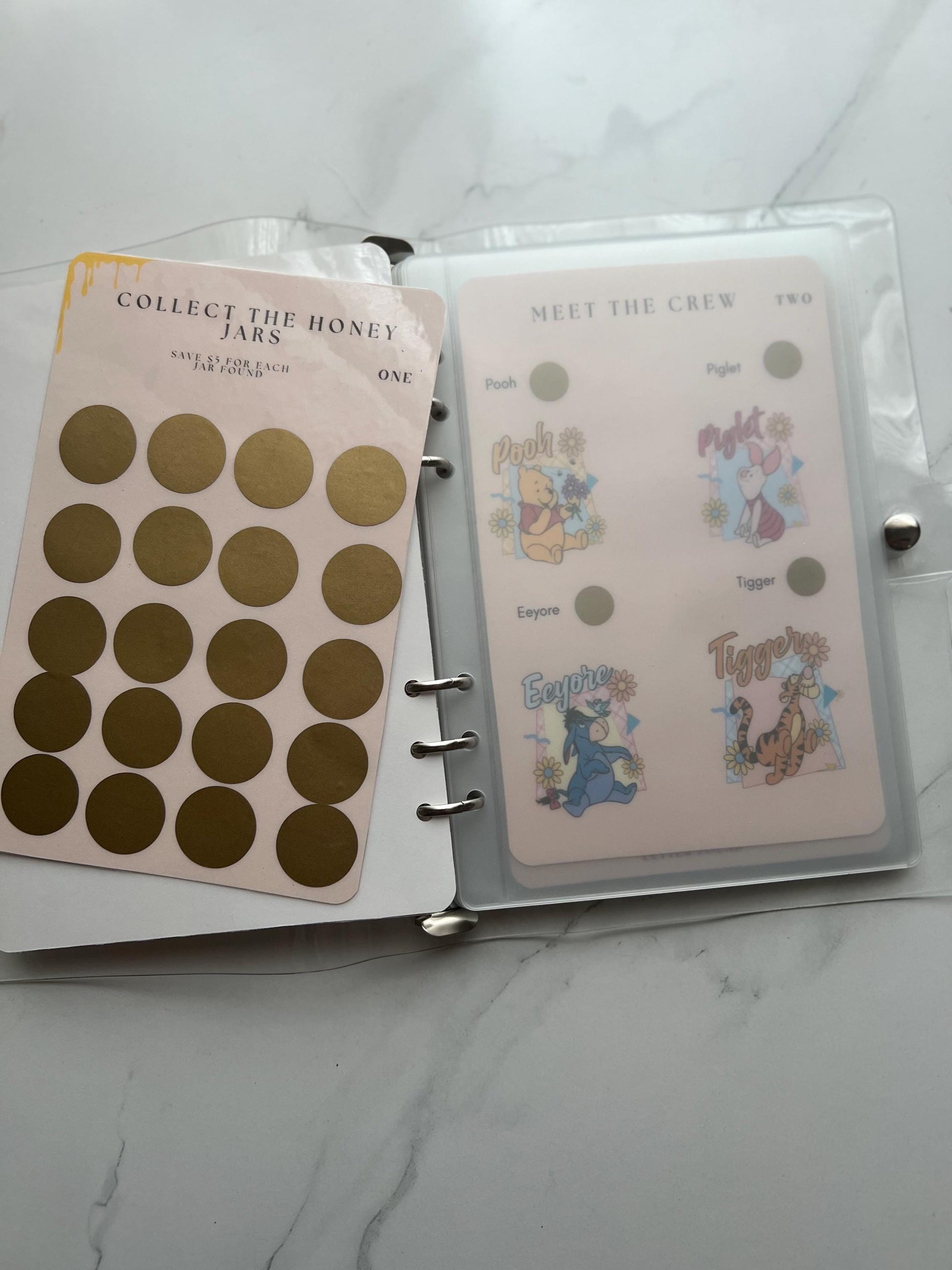 Honey Love Savings Binder; Teddy Bear Savings Challenge Book;